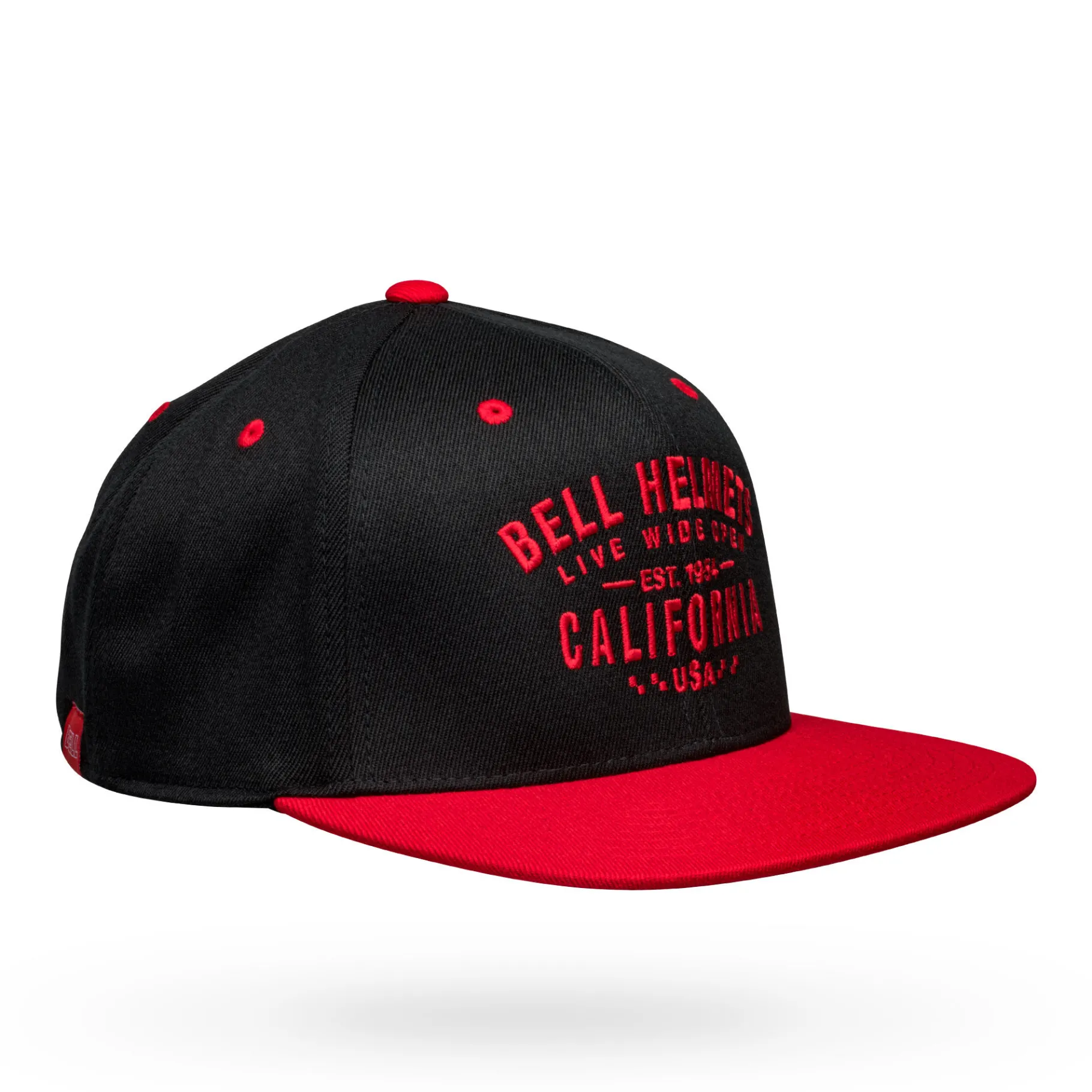 Apparel & More-Bell Helmets Flexfit 110F Mesh Snapback Cap Cali Black/Red