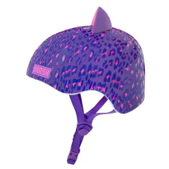 Kids & Youth-Bell Helmets Leopard Kitty Purple