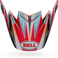 Visors-Bell Helmets Moto-9 Flex Visor Tagger Edge Gloss White/Aqua