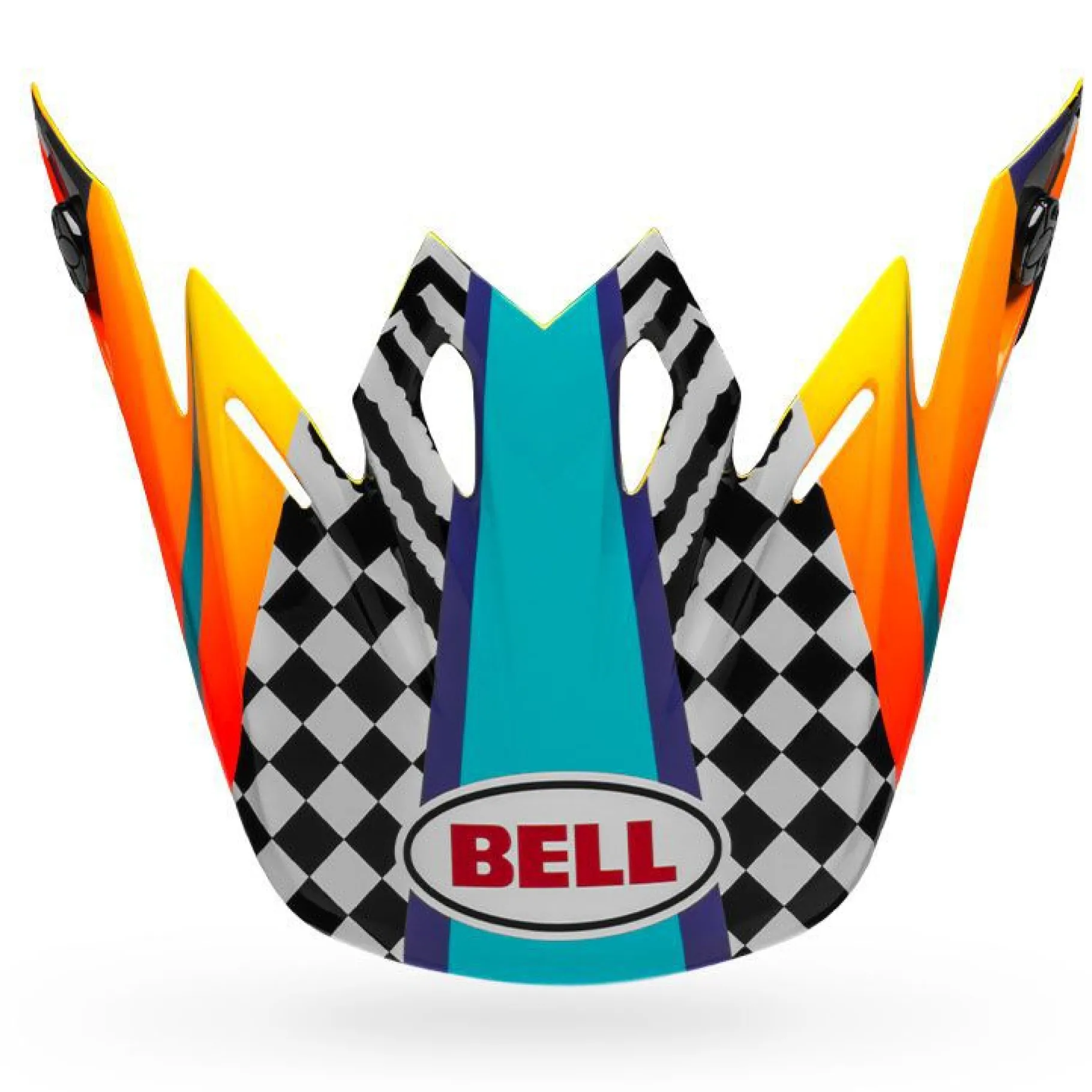 Visors-Bell Helmets Moto-9 Visor Tagger Breakout Gloss Orange/Yellow