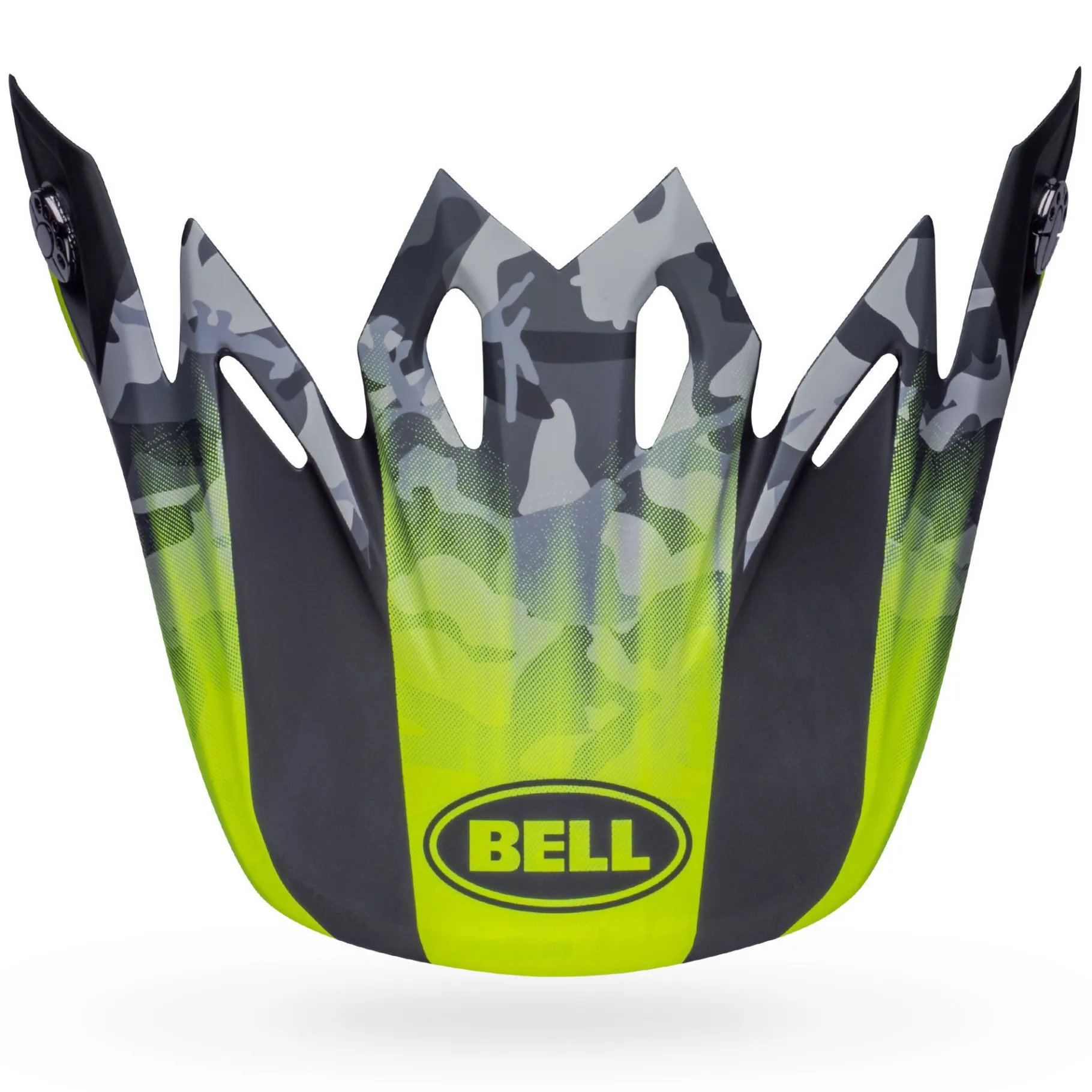 Visors-Bell Helmets Moto-9 Visor Venom Matte Black Camo/Hi-Viz Yellow