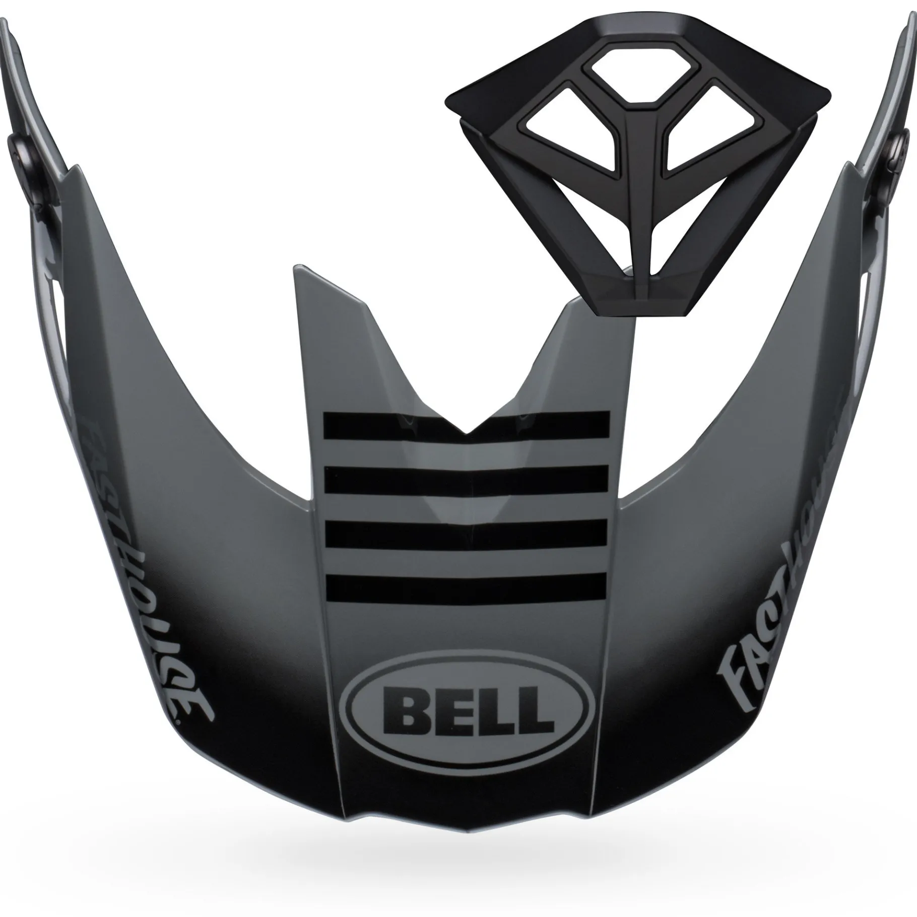 Visors-Bell Helmets Moto-10 Visor/Mouthpiece Kit Fasthouse BMF Matte/Gloss Gray/Black