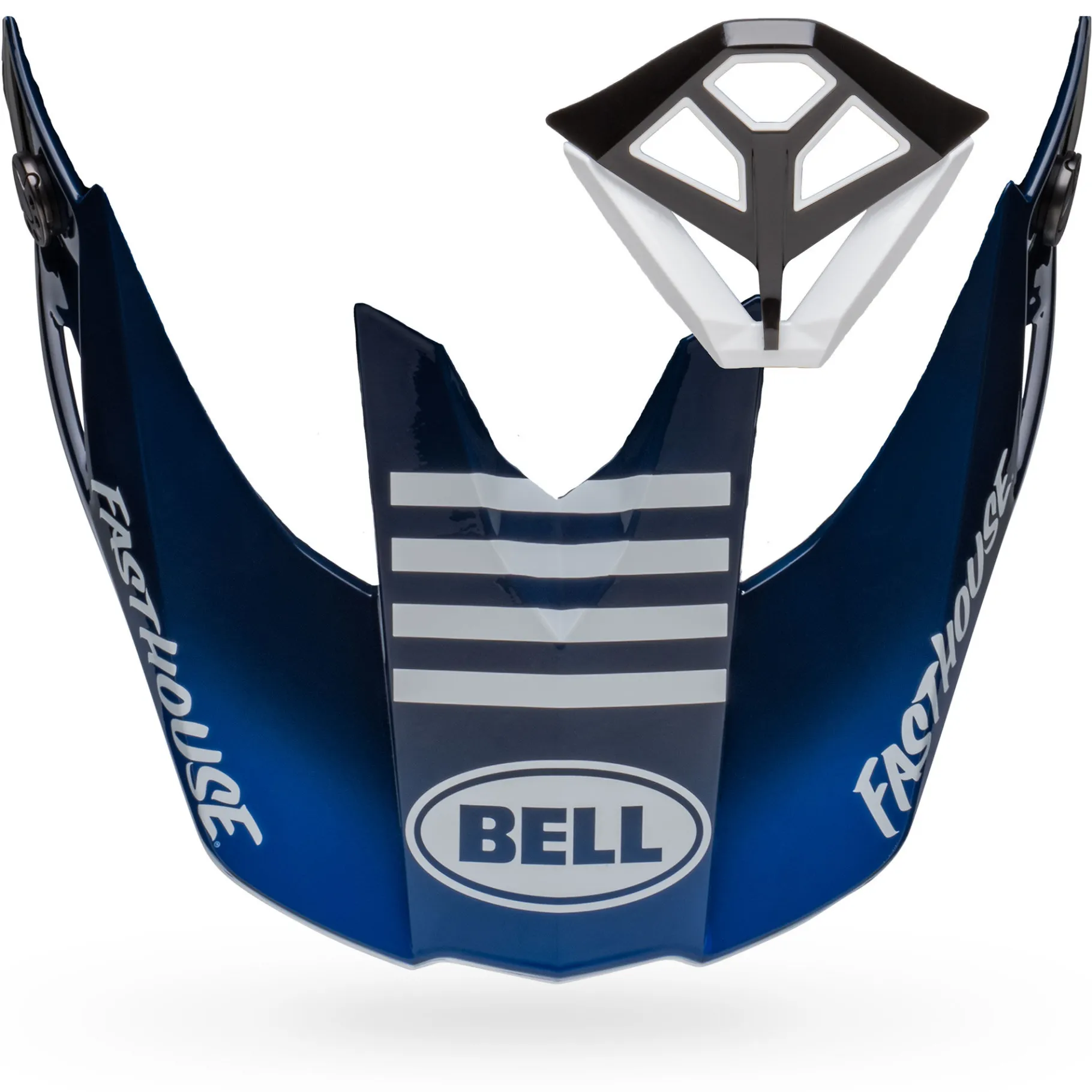 Visors-Bell Helmets Moto-10 Visor/Mouthpiece Kit Fasthouse DID 22 Navy