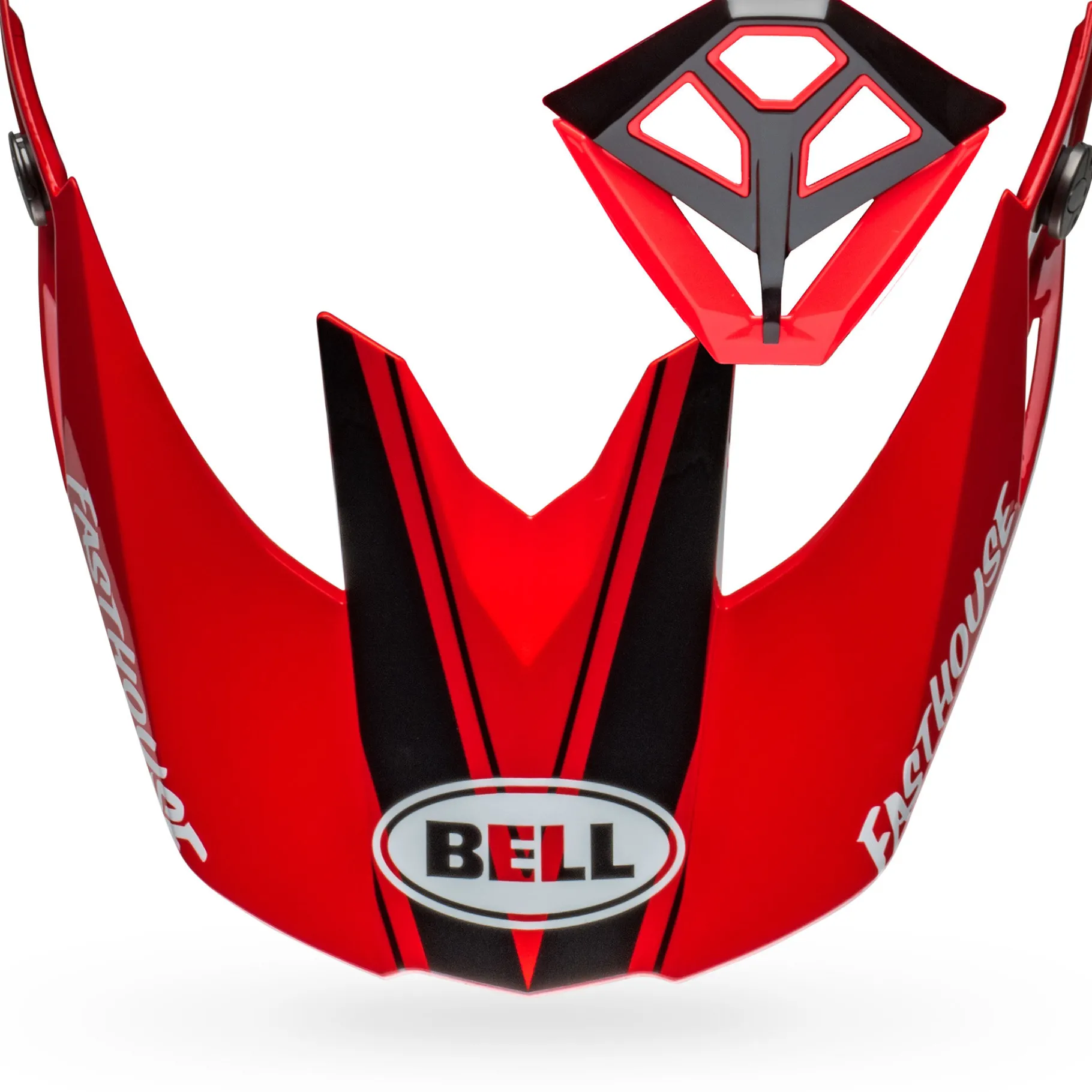Visors-Bell Helmets Moto-10 Visor/Mouthpiece Kit Fasthouse DID 24 Gloss Red/Gold