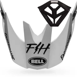 Visors-Bell Helmets Moto-10 Visor/Mouthpiece Kit Fasthouse Mod Squad Matte/Gloss White/Black