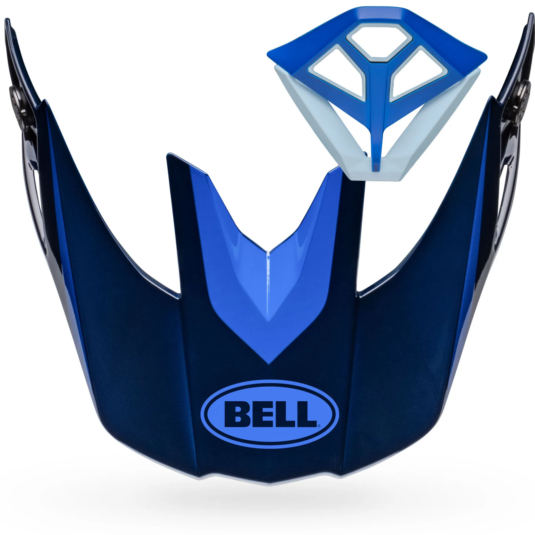 Visors-Bell Helmets Moto-10 Visor/Mouthpiece Kit Ferrandis Mechant Matte/Gloss Dark Blue/Light Blue