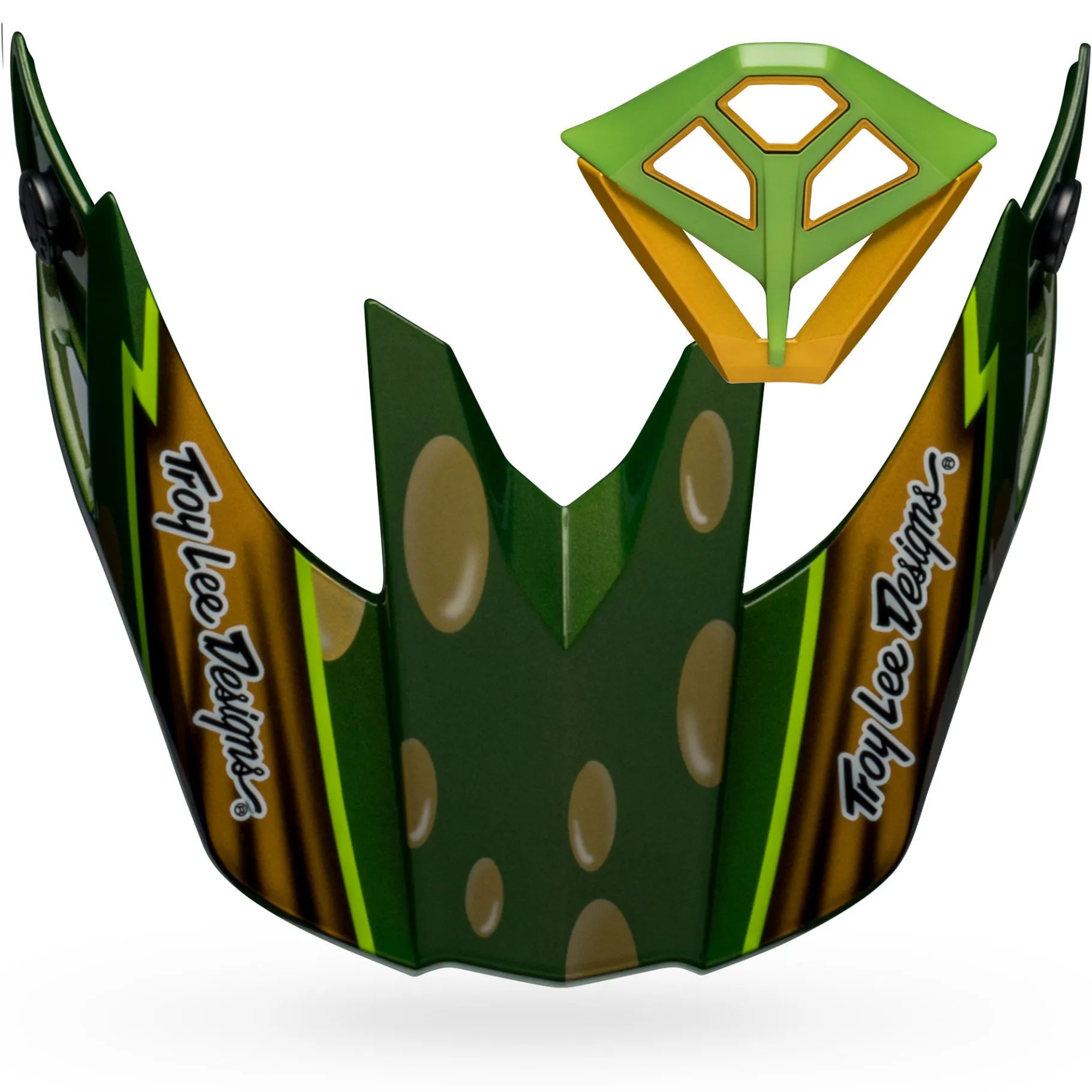 Visors-Bell Helmets Moto-10 Visor/Mouthpiece Kit McGrath Replica 22 Gloss Gold/Green