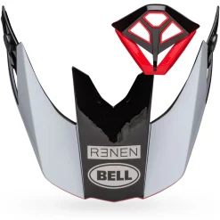 Visors-Bell Helmets Moto-10 Visor/Mouthpiece Kit Renen Crux 2 Satin/Gloss Black/White