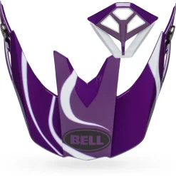 Visors-Bell Helmets Moto-10 Visor/Mouthpiece Kit Slayco Gloss Purple/White