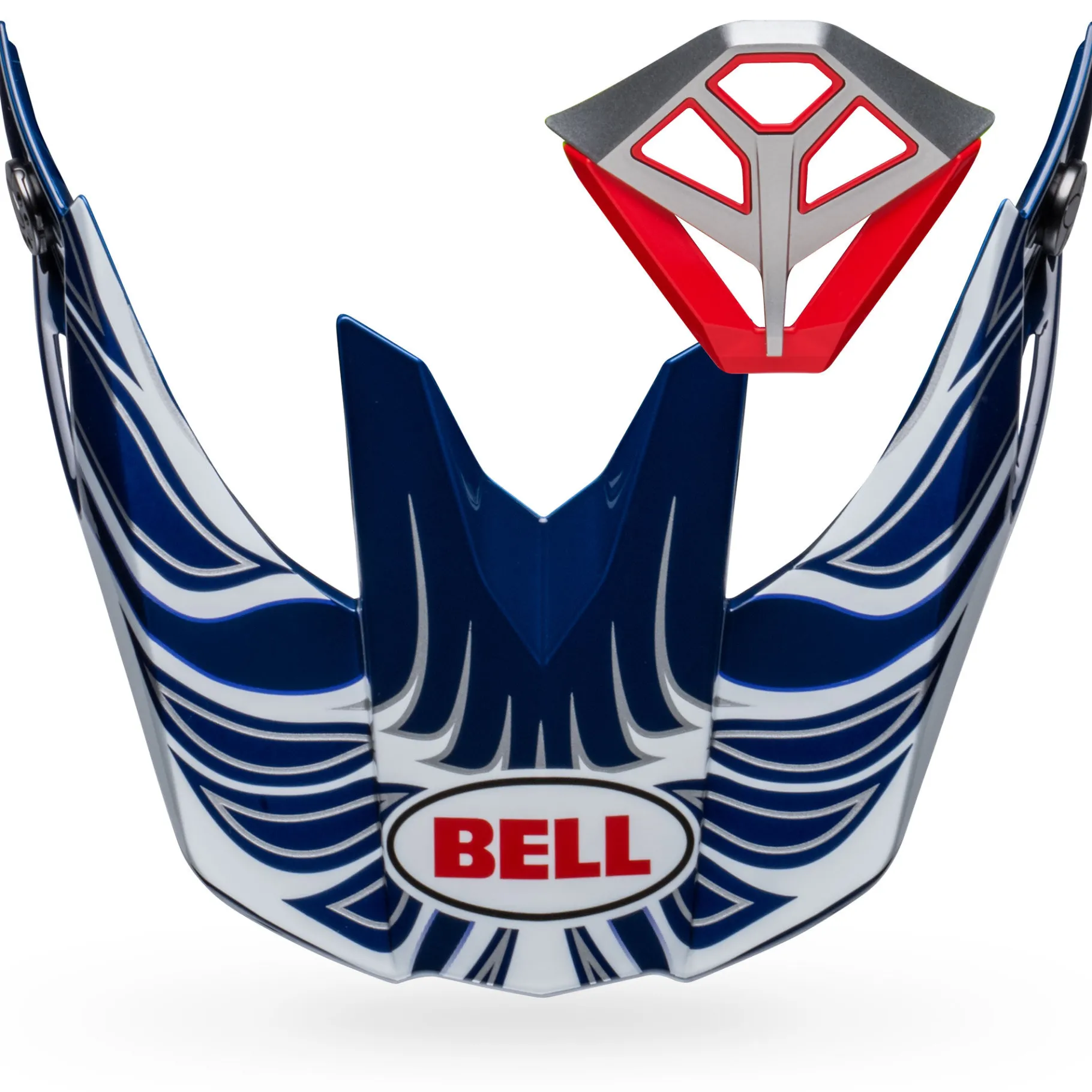 Visors-Bell Helmets Moto-10 Visor/Mouthpiece Kit Tomac Replica 23 Gloss Blue/White