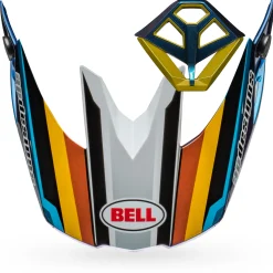 Visors-Bell Helmets Moto-10 Visor/Mouthpiece Kit Tomac Replica 24 Gloss White/Gold