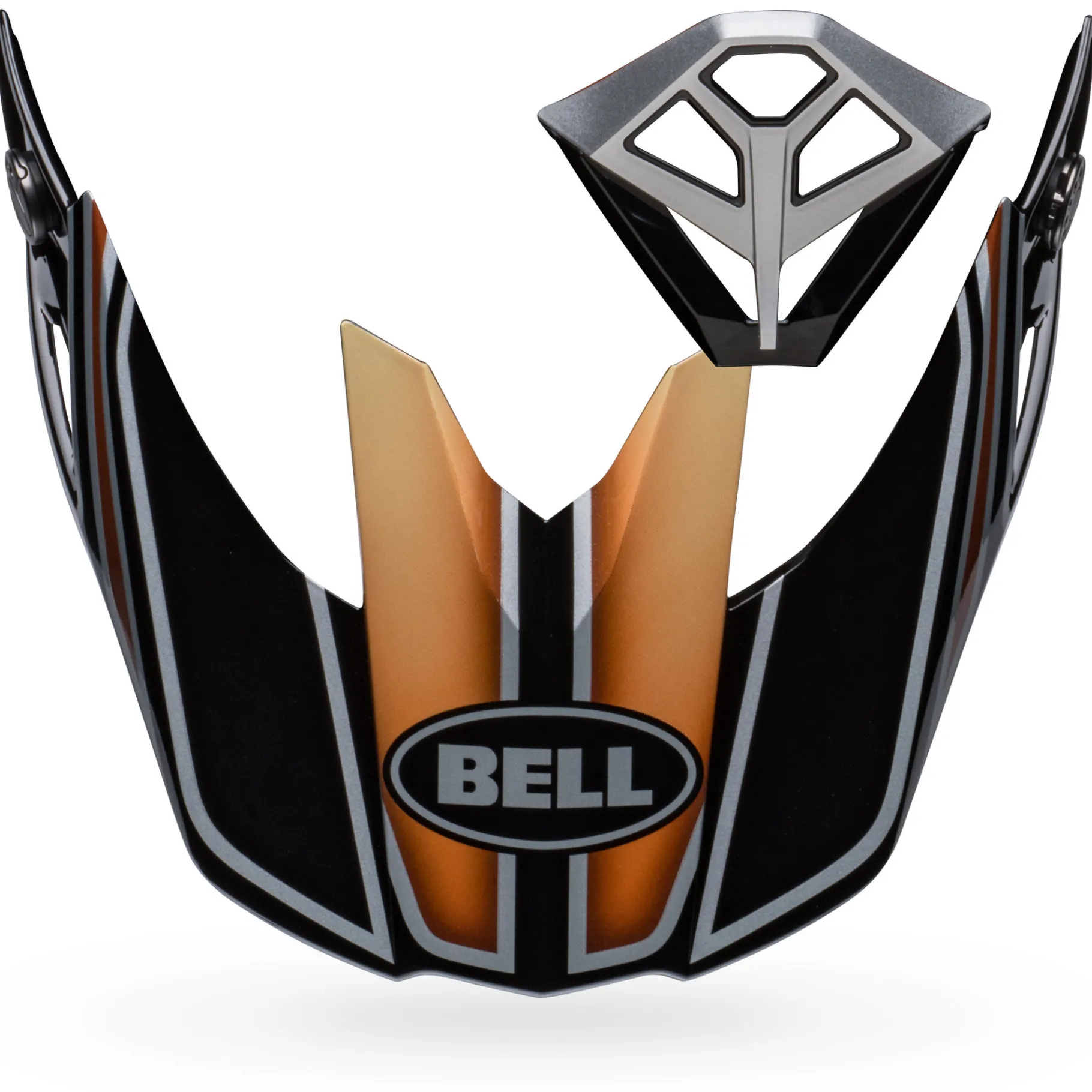 Visors-Bell Helmets Moto-10 Visor/Mouthpiece Kit Webb Marmont Gloss Black/Copper