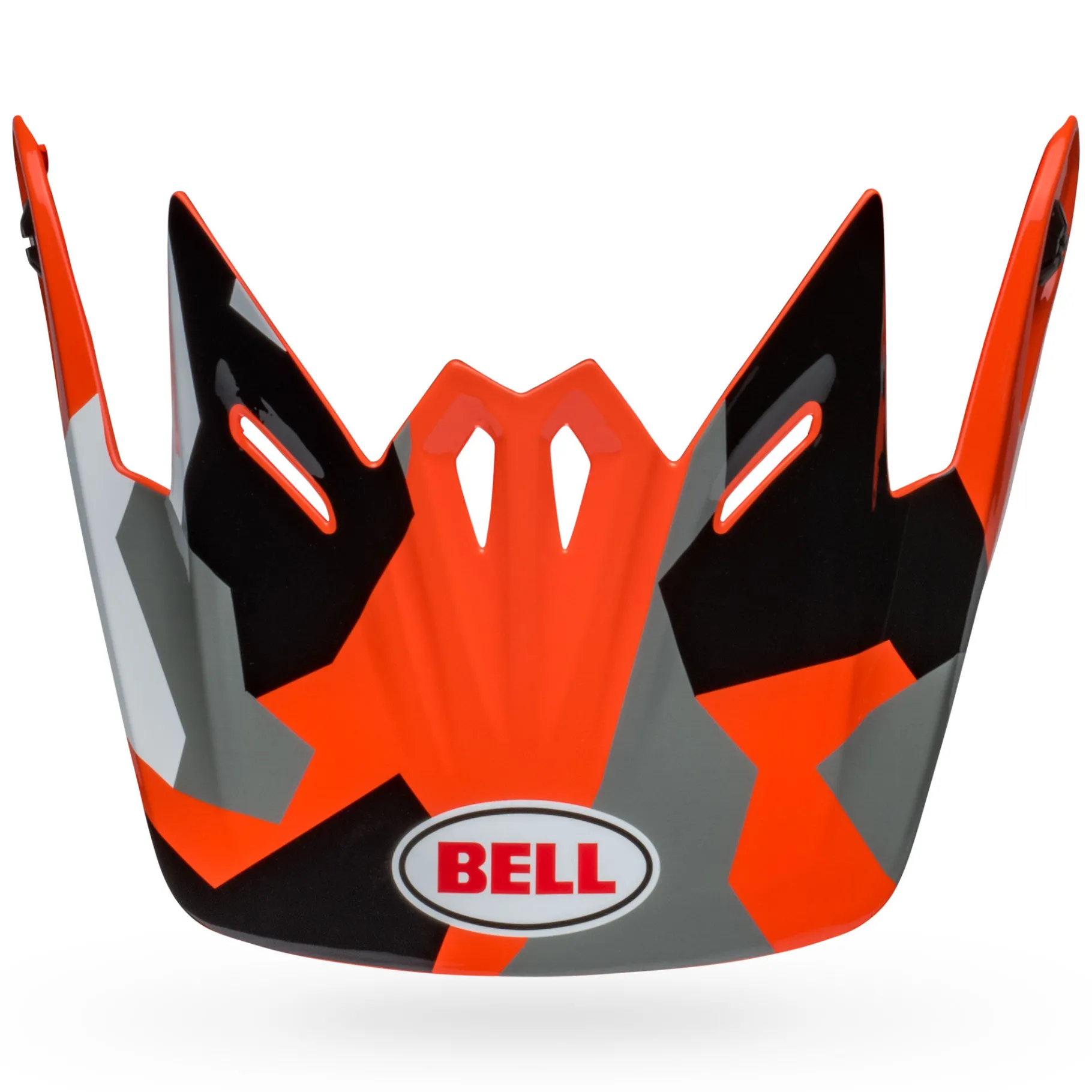 Visors-Bell Helmets Moto-9 Youth Visor Rover Gloss Orange Camo
