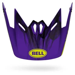 Visors-Bell Helmets Moto-9 Youth Visor Slayco 24 Gloss Purple/Hi-Viz Yellow