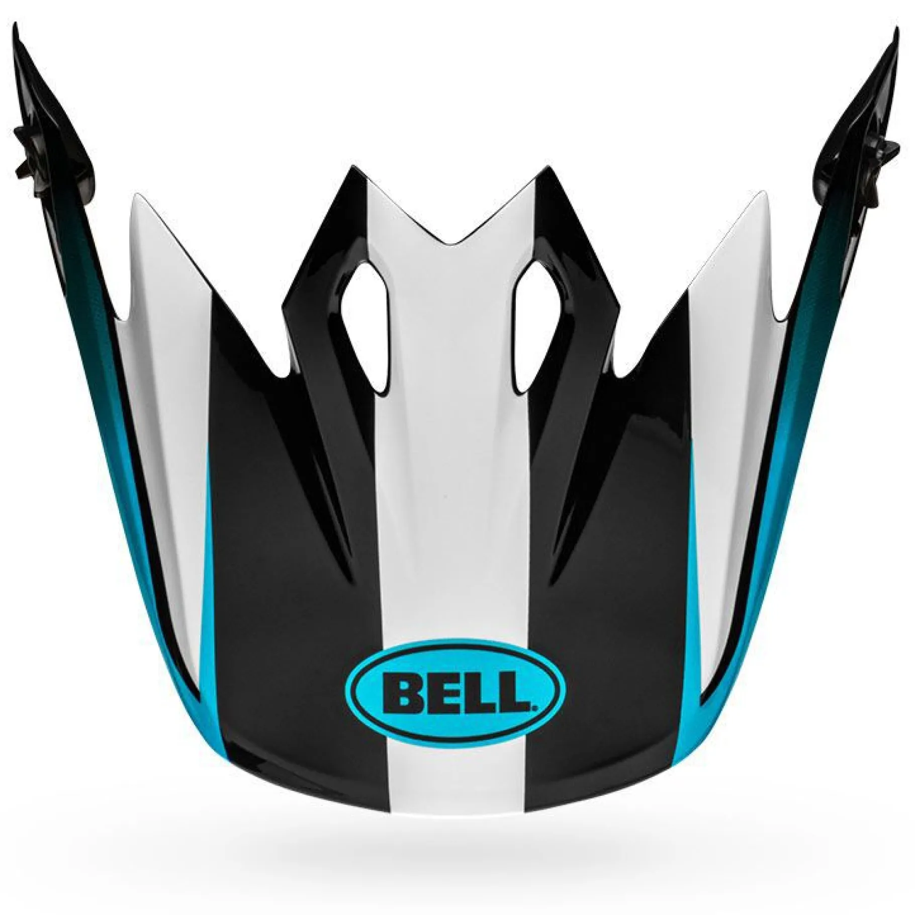 Visors-Bell Helmets MX-9 Visor Dash Gloss White/Blue