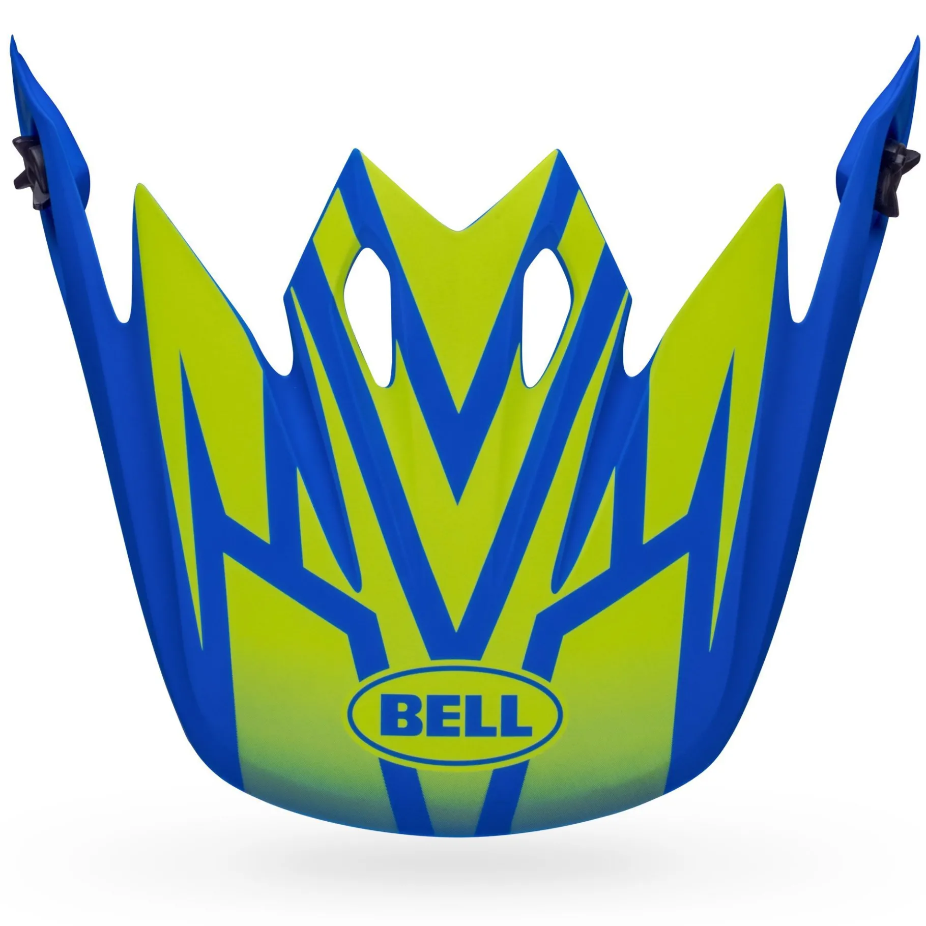 Visors-Bell Helmets MX-9 Visor Disrupt Matte Classic Blue/Hi-Viz Yellow