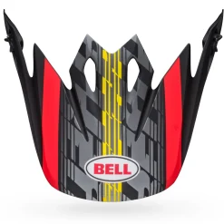 Visors-Bell Helmets MX-9 Visor Offset Matte Black/Red