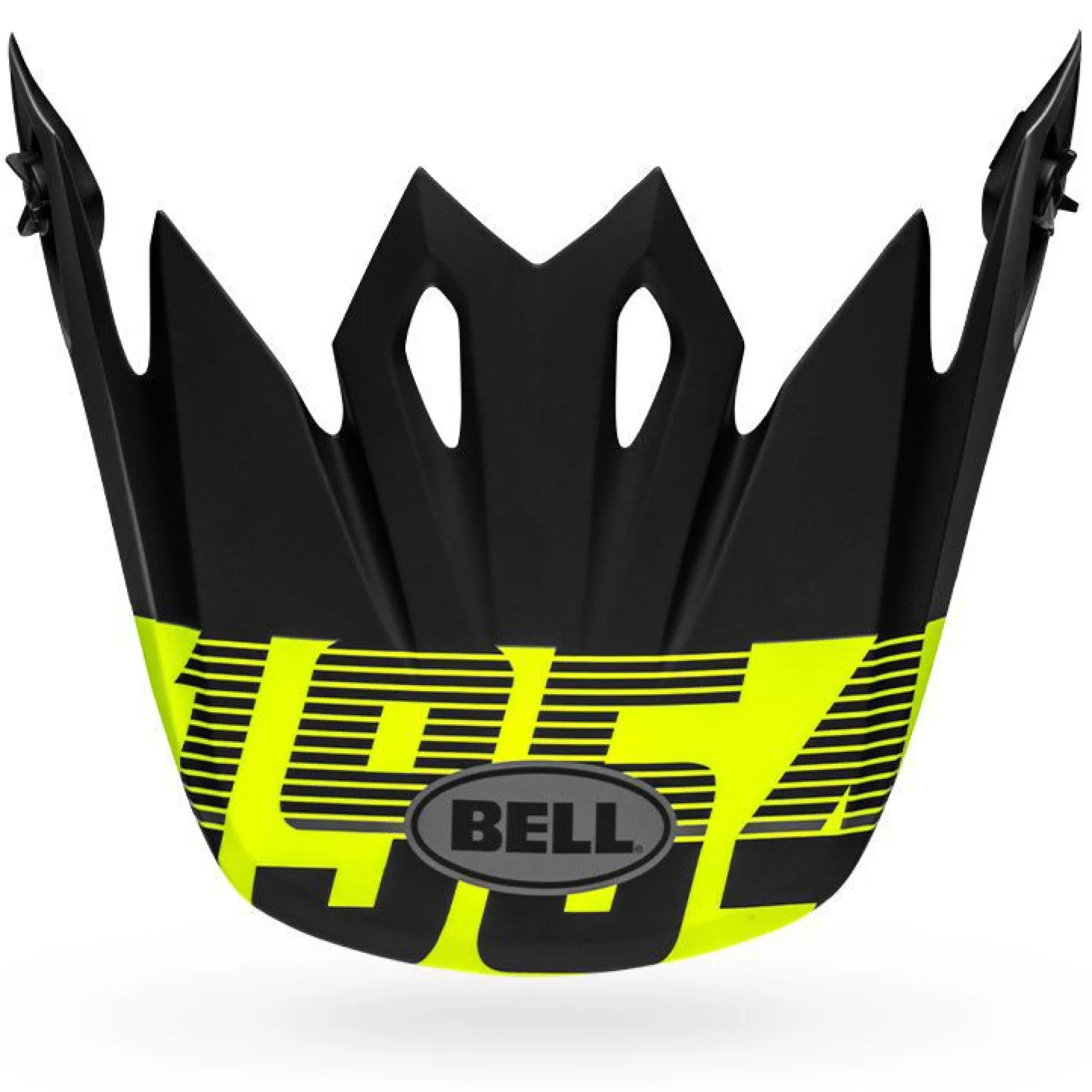 Visors-Bell Helmets MX-9 Visor Strike Matte Gray/Black/Hi-Viz