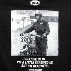 Apparel & More-Bell Helmets Steve McQueen Believe Long Sleeve Crewneck Sweatshirt Black