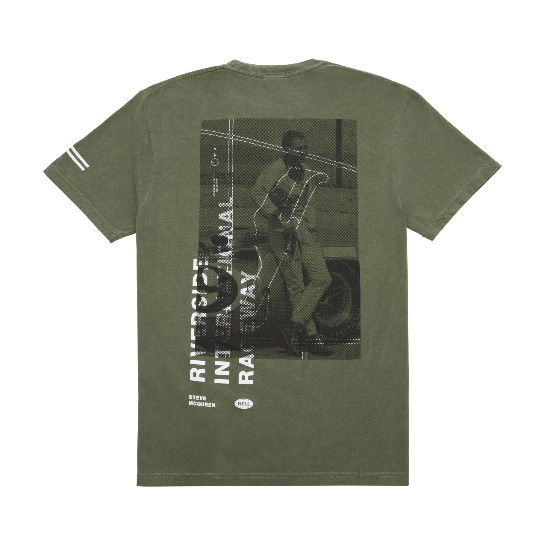 Apparel & More-Bell Helmets Steve McQueen Riverside Short Sleeve T-Shirt Green
