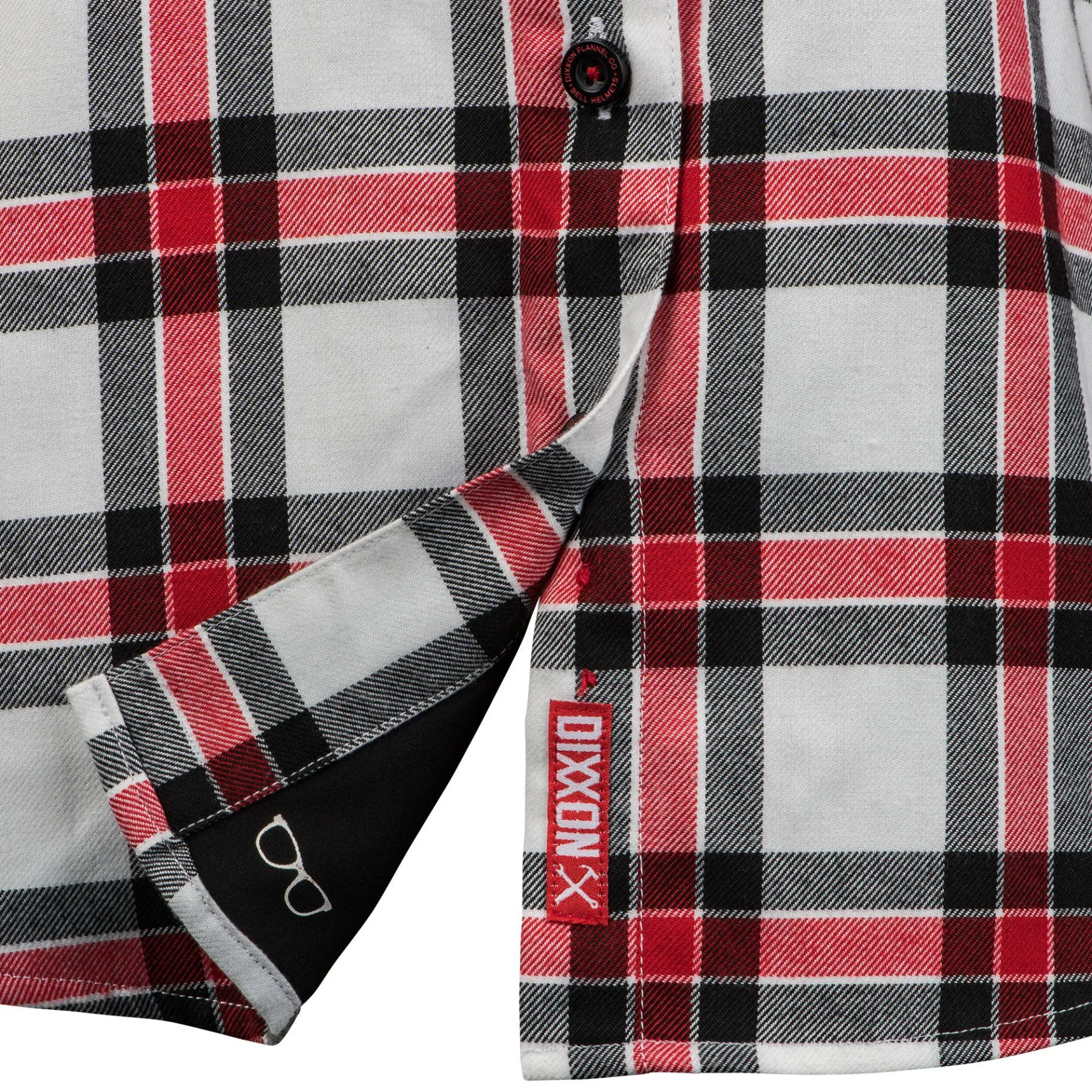 Apparel & More-Bell Helmets Women's Bell + Dixxon Long Sleeve Flannel Shirt White/Red/Black